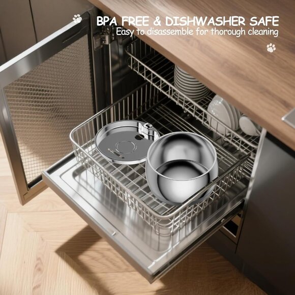 Cat Water Fountain Stainless Steel 2.5L/84oz Quiet Automatic Pet Water Dispenser - Picture 8 of 8